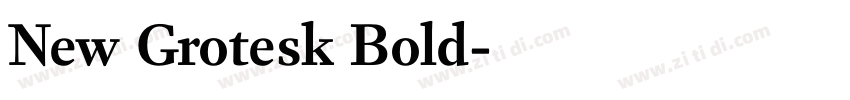 New Grotesk Bold字体转换